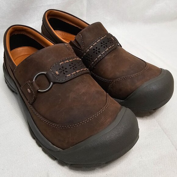 KEEN Kaci II Slip On Clogs Shoes Brown Leather 1020487 Womens Size US 6M - EU 36 - Picture 1 of 12